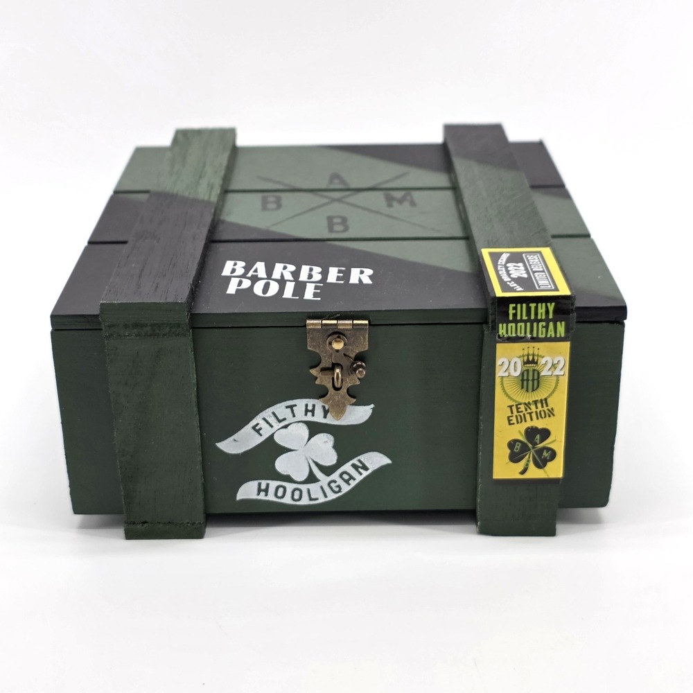 Alec Bradley Filthy Hooligan Barber Pole Empty Wooden Cigar Box 2022 Green Camo